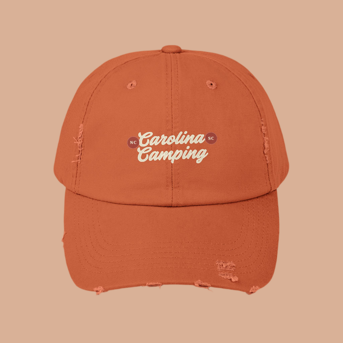 Unisex Distressed Cap for Camping Adventurers, Outdoor Gear, Hiking Hat, Casual Wear, Gift for Nature Lovers